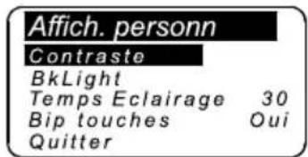 Lofrans Thetis 7003 - Menu programmations - 1