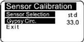 Lofrans Thetis 7003 - Sensor calibration menu - 1
