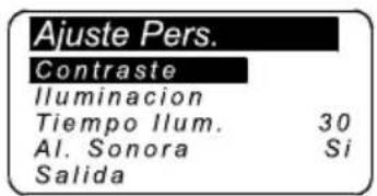 Lofrans Thetis 7003 - Menú de configuraciones - 1
