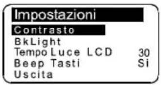 Lofrans Thetis 7003 - Menù Impostazioni - 1