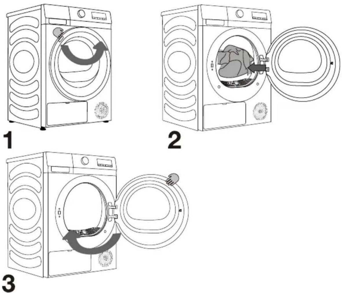 ASPES ASB800DDX - MISE EN MARCHE DU SÈCHE- LINGE - 2