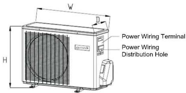 AIWA HARUAIR 18 ACD-18000 - Installation dimension(Unit:mm) - 1