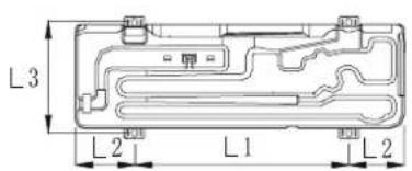AIWA SUIJINAIR 9 ACD-9200 - Abmessungen für die Aufstellung (Gerät: mm) - 2
