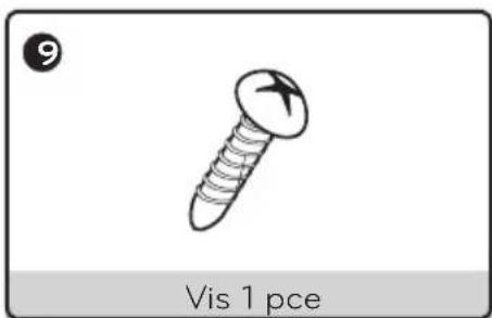 9 Vis 1 pce