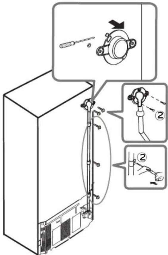 LG LK60C - FIXATION DU TUBE DE REMPLISSAGE - 1