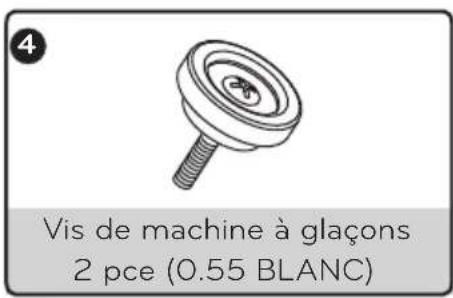 4 Vis de machine à glaçons 2 pce (0.55 BLANC)