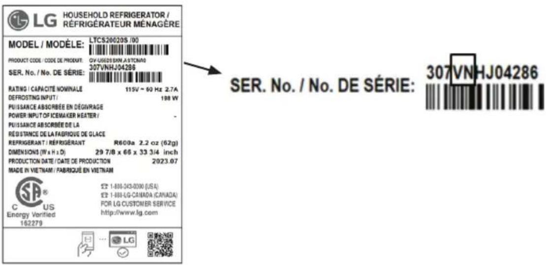 LG LK60C - Replace Bracket (Only applies to serial numbers with "VN" on the label.) - 1