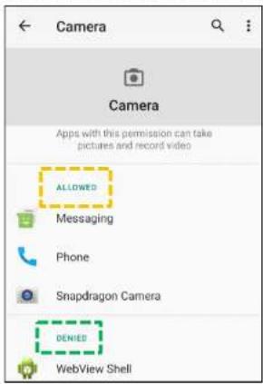 ELO E390647 - Configuration du gestionnaire d'autorisations pour les applis utilisant le stockage, le téléphone et la position - 1