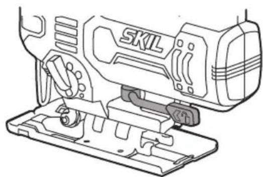 SKIL JS314901 - Réglage de l'angle de coupe en biseau de la semelle - 1