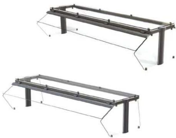 Vollrath LP55280 - Low Profile Hinged Glass Breath Guards - 1