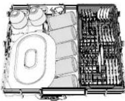 WHIRLPOOL W8F HS61BS - TOP RACK - 1
