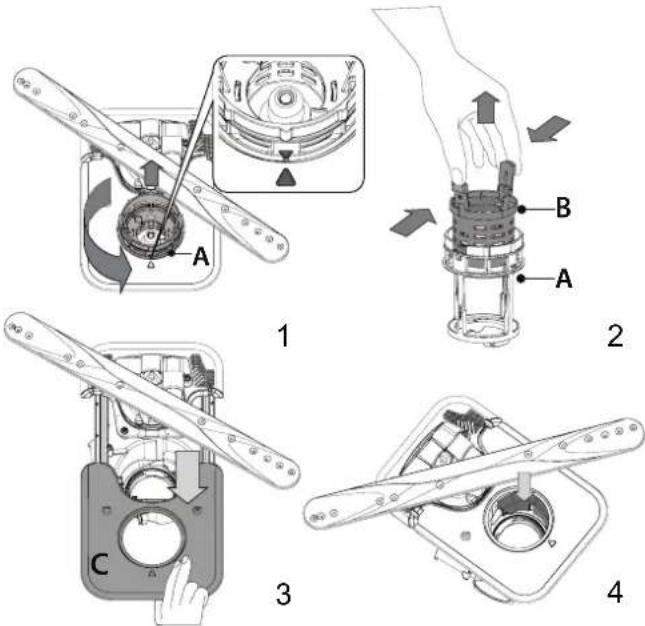 WHIRLPOOL W8F HP51X - CLEANING THE FILTER ASSEMBLY - 1
