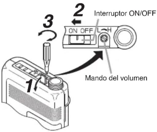 TOA WS-5325H - AJUSTE DEL VOLUMEN (CONTROL DE SENSIBILIDAD) - 1