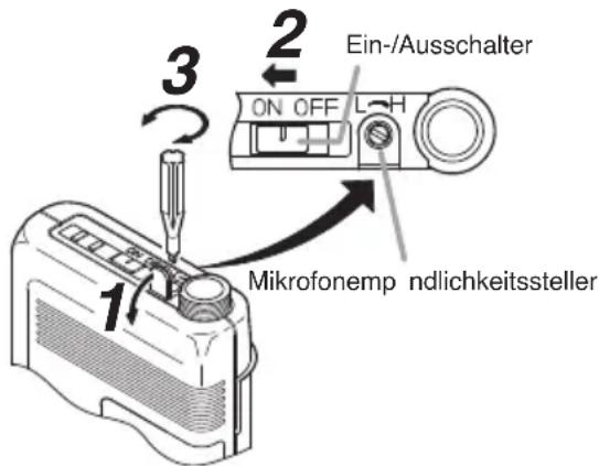 TOA WS-5325U - PEGELEINSTELLUNG (EMPFINDLICHKEIT EINSTELLEN) - 1