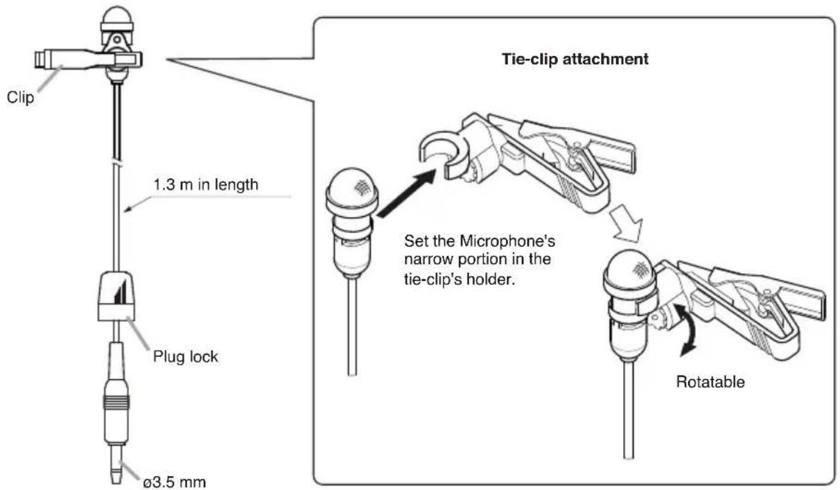 TOA WS-5325U - YP-M5300 Lavalier Microphone - 1