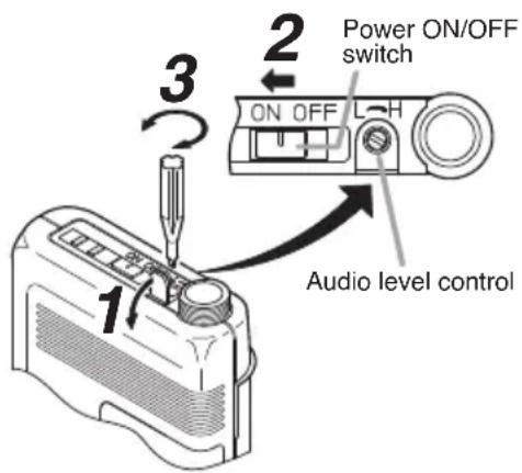 TOA WS-5325U - AUDIO LEVEL ADJUSTMENT (SENSITIVITY CONTROL) - 1