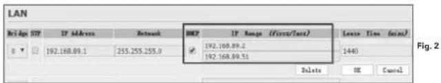 LANDXCAPE LX790i - Assurez-vous que la fonction DHCP est activée. (Voir Fig. 2) - 1
