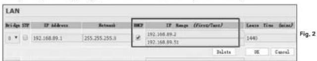 LANDXCAPE LX790i - Győződjön meg, hogy a DHCP funkció aktiv. (Lásd 2 ábra) - 1