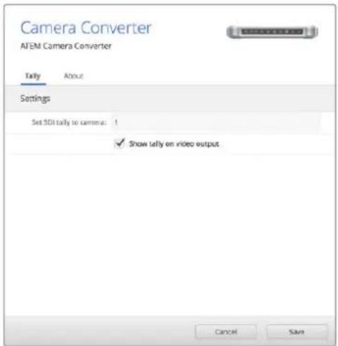 Blackmagic Design ATEM Microphone Converter - Настройка tally-рамки и номера камеры - 1