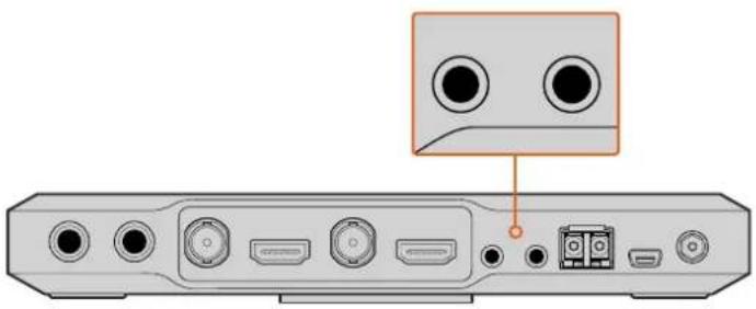 Blackmagic Design ATEM Microphone Converter - Conexión de los auriculares - 1