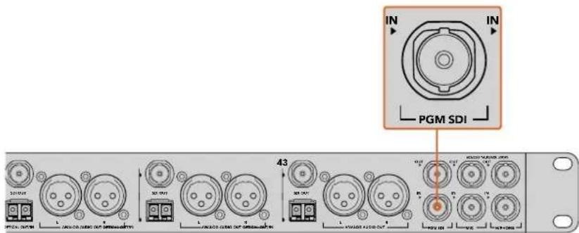 Blackmagic Design ATEM Microphone Converter - 连接来自切换台的节目信号 - 1
