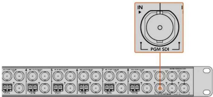 Blackmagic Design ATEM Microphone Converter - 连接来自切换台的节目信号 - 1