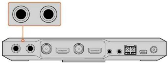 Blackmagic Design ATEM Microphone Converter - オーディオの 接 続 - 1