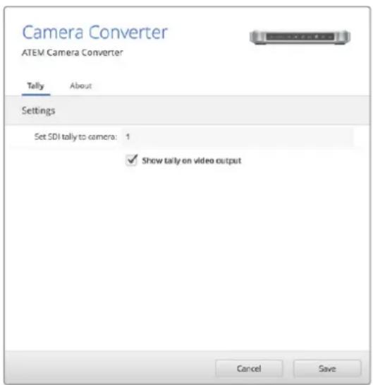 Blackmagic Design ATEM Microphone Converter - Tally Çerçevesi ve Kamera Numarasını Ayarlama - 1