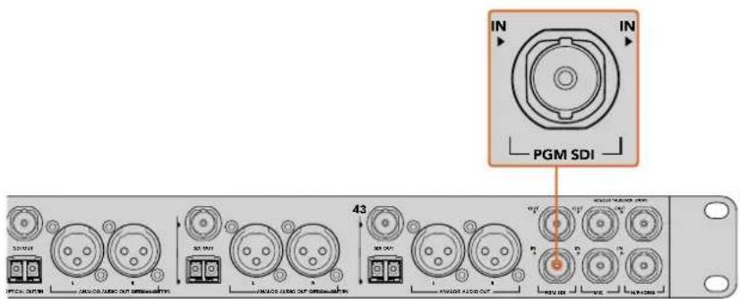 Blackmagic Design ATEM Microphone Converter - スイッチャーからのプログラムフィードの接続 - 1