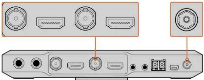 Blackmagic Design ATEM Microphone Converter - Conexión del cable de alimentación - 1
