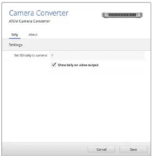 Blackmagic Design ATEM Microphone Converter - Setting the Tally Border and Camera Number - 1