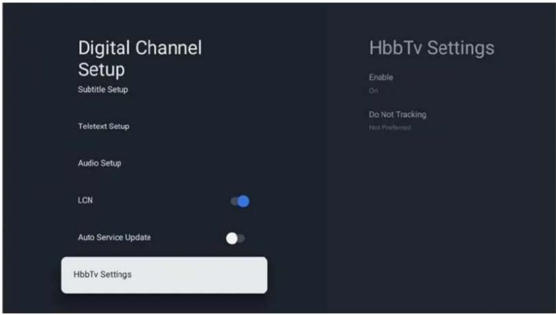 THOMSON 50QG7C04 - Réglages HbbTv - 1