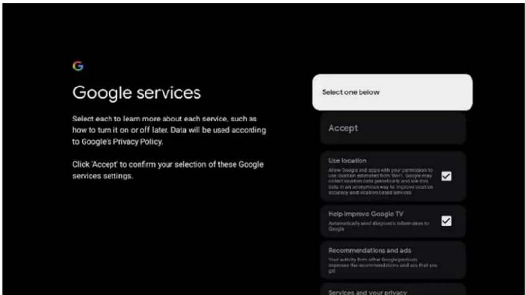 THOMSON 50QG7C04 - Conditions d'utilisation de Google - 2