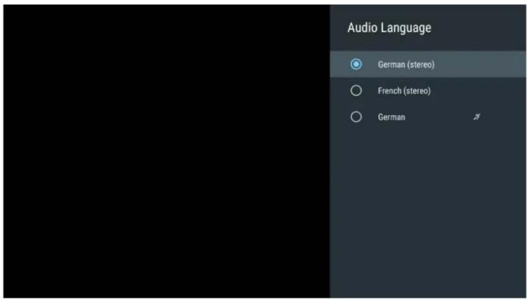 THOMSON 50QG7C04 - Langue audio - 2