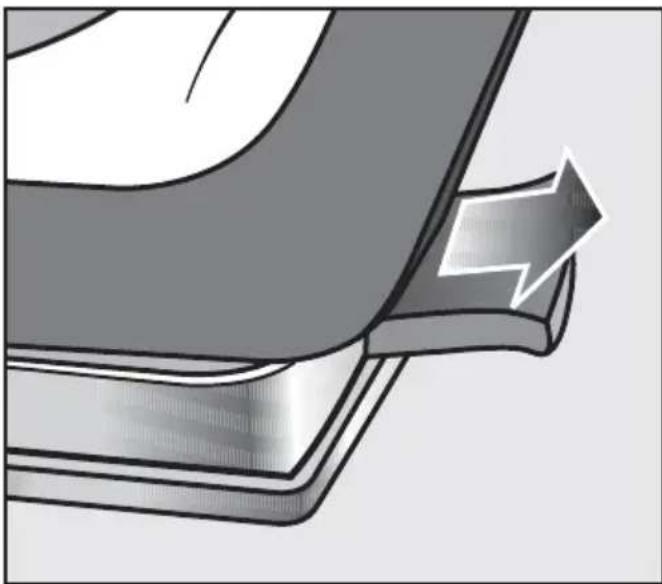 MIELE B 4312 FashionMaster - Détacher la semelle anti-adhésive - 1