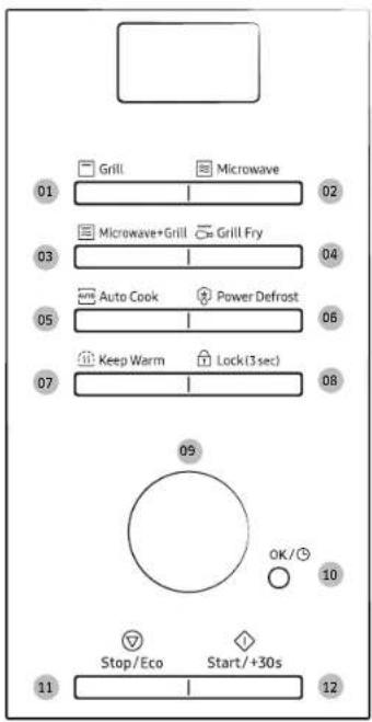 SAMSUNG MG32DE4524CT - Utilização do forno micro-ondas - 1