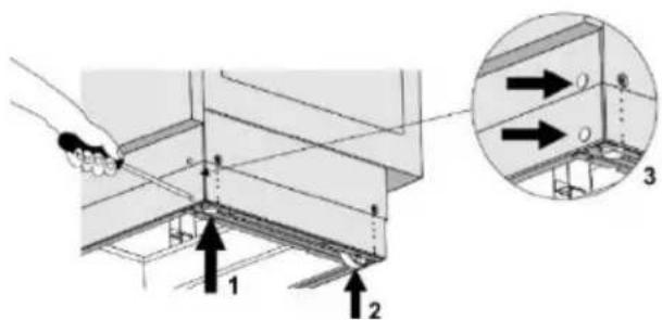HISENSE HEIT6A40BG - RÉGLAGE DE LA CUISINIÈRE EN HAUTEUR (selon le modèle) - 3
