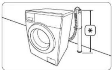 SAMSUNG WF61F4E0N2W - Schlauch in einem Standrohr befestigen - 2