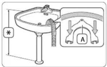 SAMSUNG WF61F4E0N2W - Sur le bord d'un lavabo. - 1