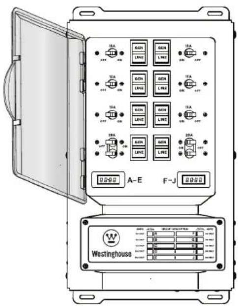 WESTINGHOUSE WMTS30A10C - Para probar/operar el interruptor de transferencia en la posición "LINE": - 1