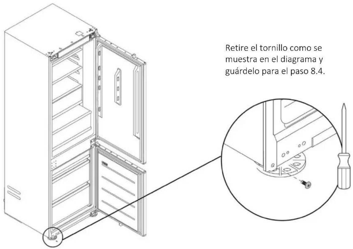 HOOVER HONBQT3518E - Retirada del tornillo inferior - 1