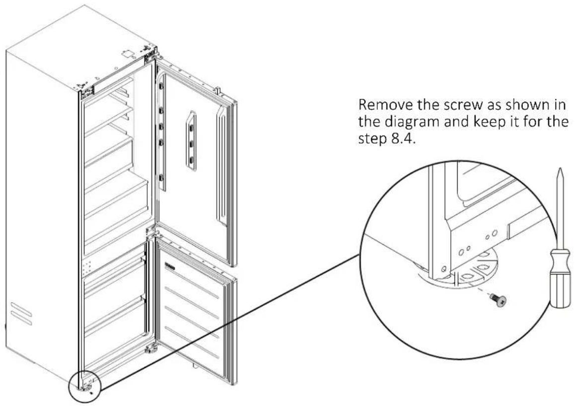 HOOVER HONBQT3518E - Removing the bottom screw - 1