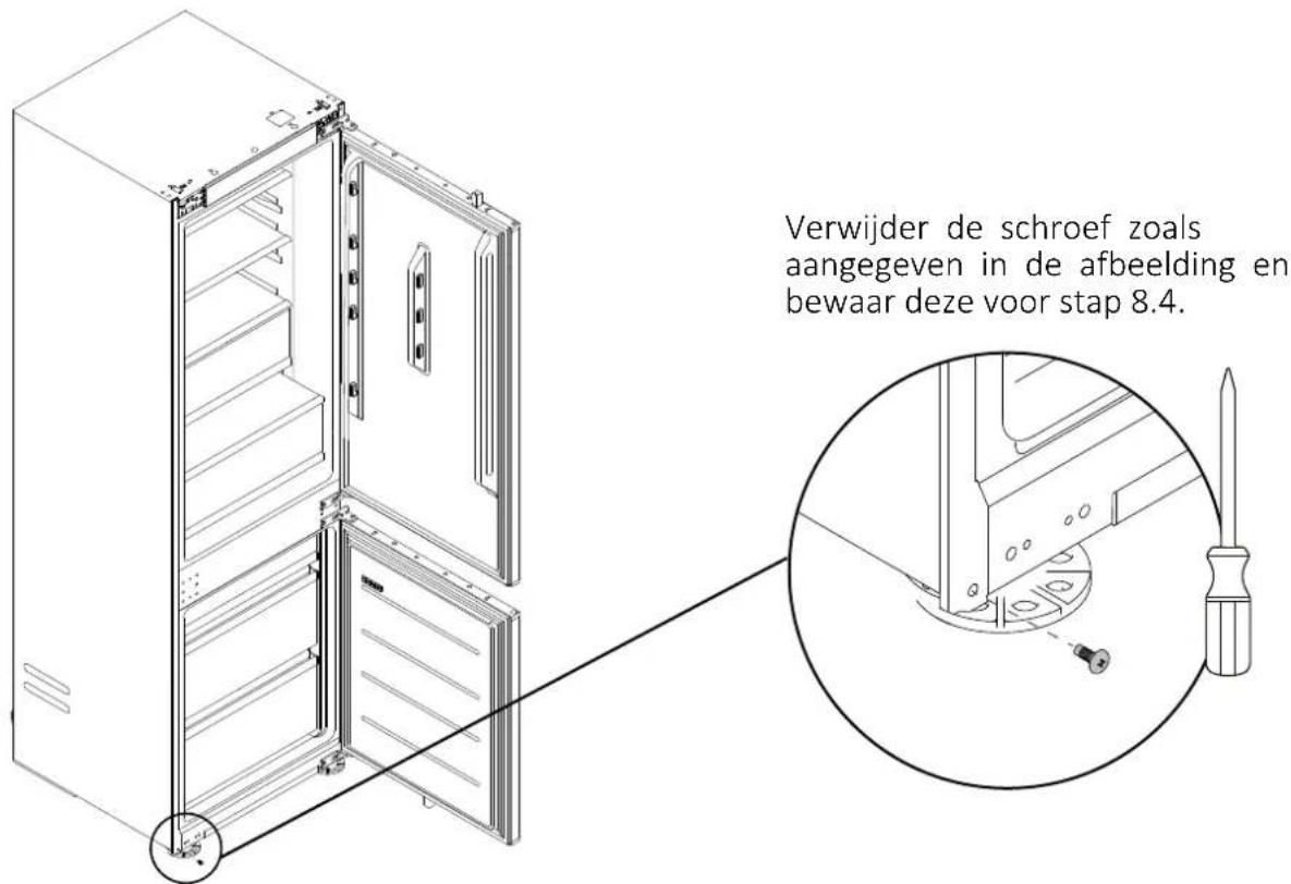HOOVER HONBQT3518E - Het verwijderen van de onderste schroef - 1