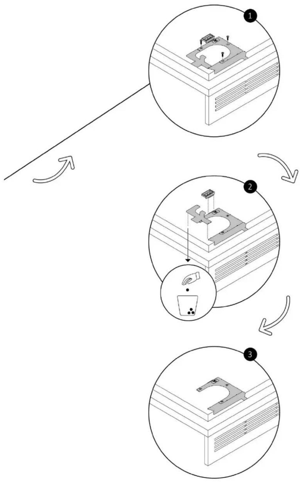 HOOVER HONBQT3518E - Zentrierung der Kühlschrankfüße - 1