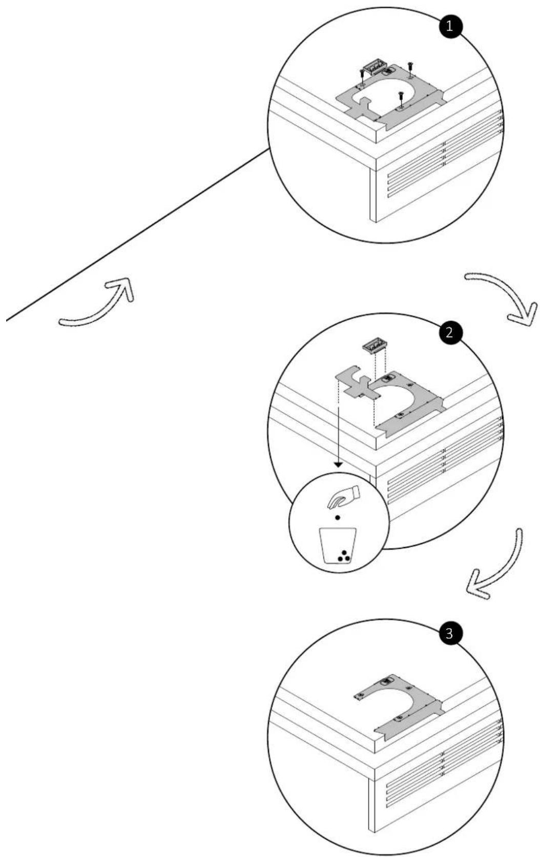 HOOVER HONBQT3518E - Centrering af køleskabets fødder - 1