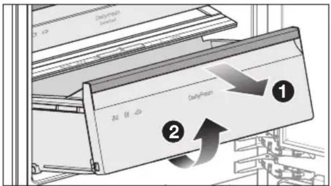 MIELE KFN 7934 D - Retirer le tiroir DailyFresh - 1