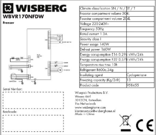 Wisberg WBVR170NFDW - WBVR170NFDW - 1