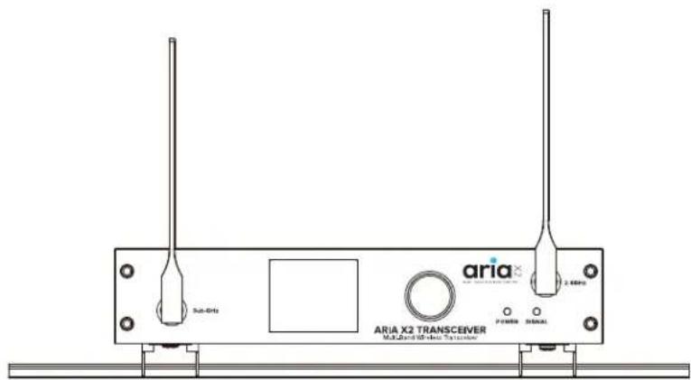 Elation ARIA X2 TRANSCEIVER - 35MM DIN RAIL ADAPTERS (SOLD SEPARATELY): - 3