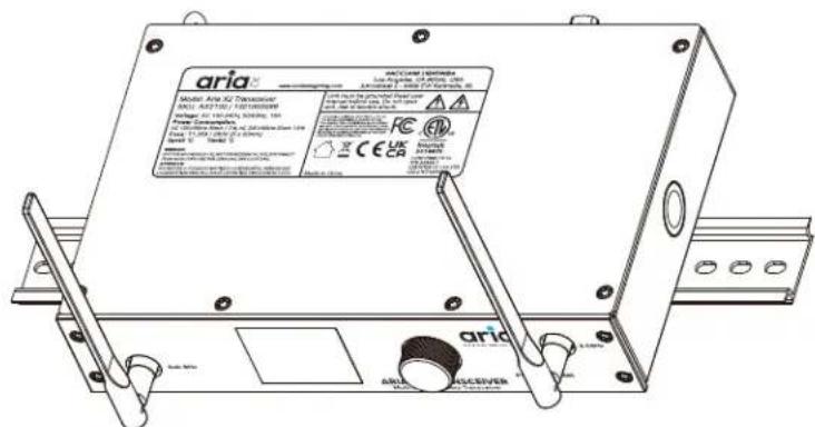 Elation ARIA X2 TRANSCEIVER - 35MM DIN RAIL ADAPTERS (SOLD SEPARATELY): - 4