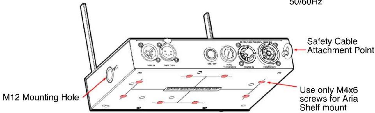 Elation ARIA X2 TRANSCEIVER - PROTECTION CLASS 1 - FIXTURE MUST BE PROPERLY GROUNDED - 7